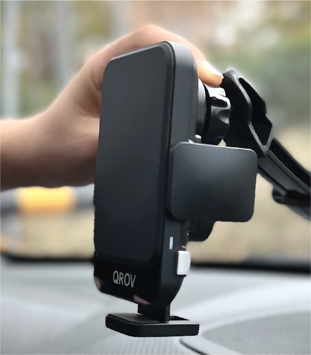 QROV Max – Universal Magnetic Wireless Charger Mount