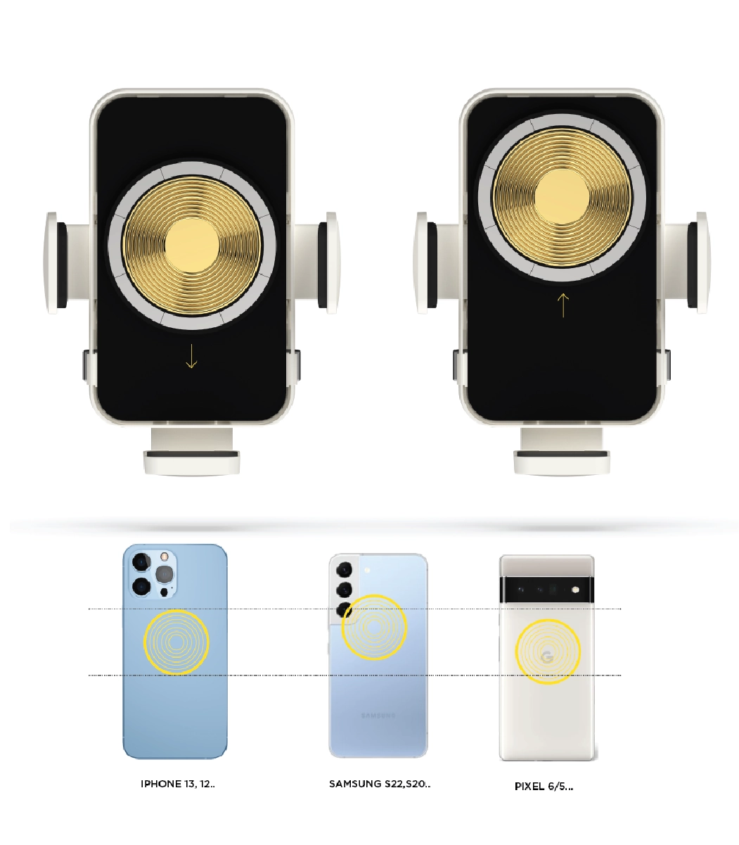 QROV Max – Universal Magnetic Wireless Charger Mount